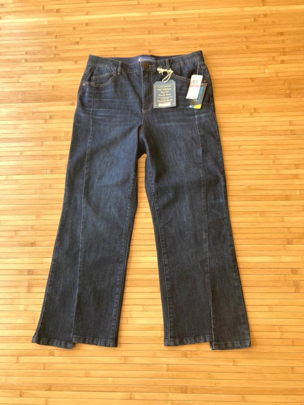 Democracy Ab Solution Skyrise Barely Boot Jeans Womens 10 PETITE Indigo NWT